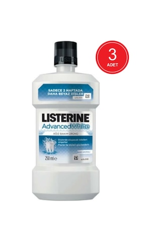 Listerine Advanced White Ağız Bakım Suyu 3 x 250 ML