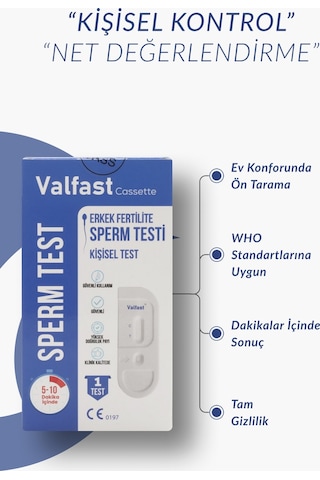 Erkek Fertilite Kiti - Evde Hızlı Hücre Yoğunluğu Kontrol Ve Ön Tarama Testi - 1 Adet