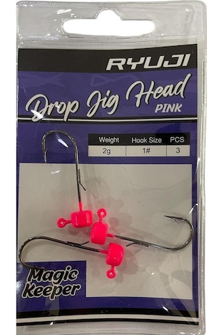 Ryuji Drop Jig Head Zoka 2gr No:1 3 Adet Pink