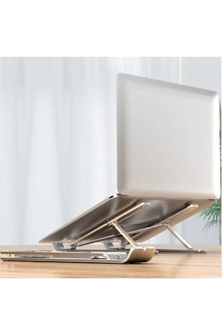 Alepera Electronic - Ayarlanabilir Laptop Standı - Alüminyum - 7 Kademeli - Gri Renk