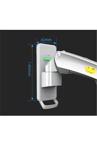F120 17-27 İnç Gaz Yay Tam Hareketli Tv Duvar Montajı Lcd Monitör Stand Alüminyum Kol Stand Gümüş Siyah Siyah
