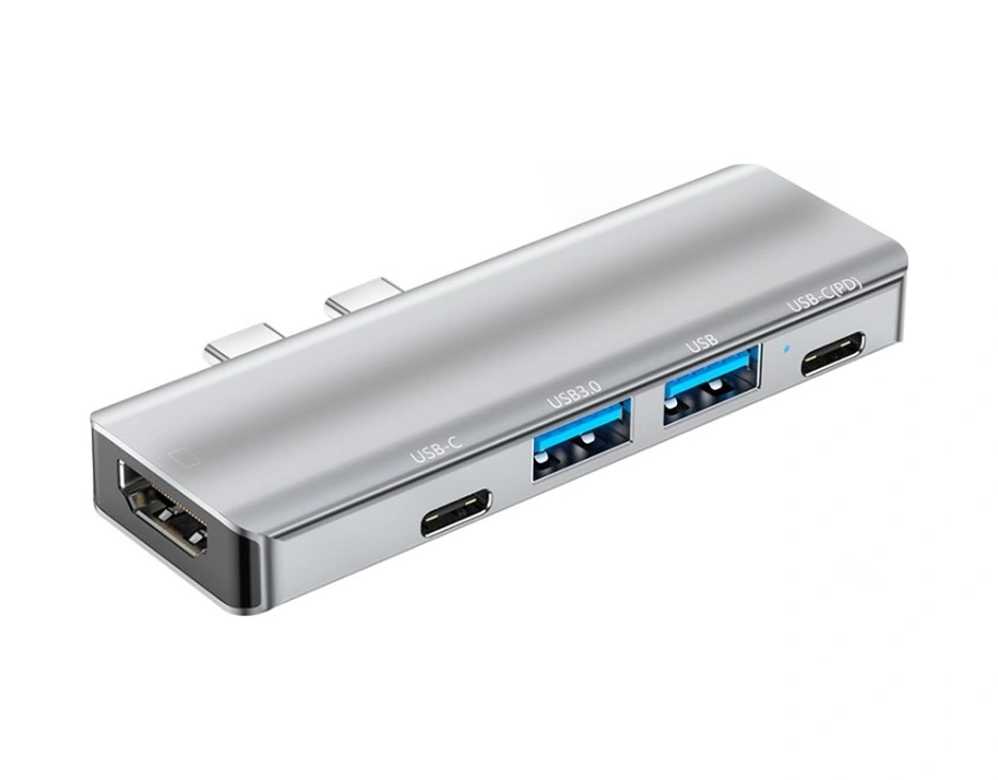 Technow Yg-2102 5 İn 1 Çift Usb-c / Type-c-usb Hub Çevirici Adaptör