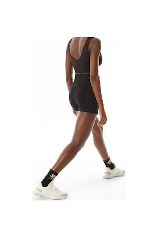 Winmoda34 Boxer Tayt Bisikletci Tayt Şort Tayt Tenis Taytı Yandan Cepli Kısa Tayt Siyah