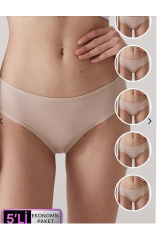 Pierre Cardin 5'li Ekonomik Paket 2056 Pamuklu Basic Slip Külot Siyah