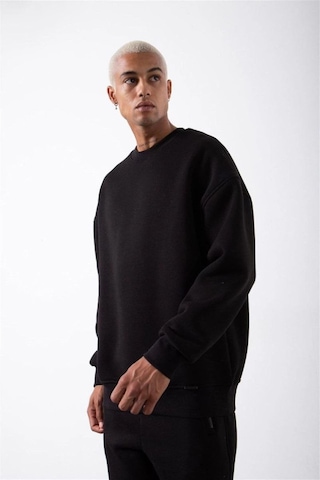 Mbb E-ticaret Erkek Bisikilet Yaka 3 İplik Pamuklu Sweatshirt - Siyah