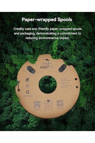 Creality Ender Fast Pla Filament 1,75 Mm, 3d Yazıcı Filament 300 Mm/sn&apos Ye Kadar Yüksek Hız, Geri Dönüştürülebilir Karton Makara, Çoğu Fdm 3d Yazıcıya Uygun - 1 Kg 2,2 Lb Mavi