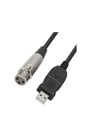 Usb 2.0 To Cannon Xlr Mikrofon Kablosu Usb Xlr Çevirici Kablo 3m