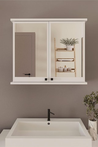 Ad-1 Banyo Dolabı, 2 Kapaklı Beyaz Lavabo Üstü Aynalı Banyo Dolabı, Çok Amaçlı Dolap Çok Renkli