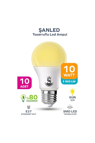 10w Tasarruflu Gün Işığı Led Ampul 10 Adet 10 Adet
