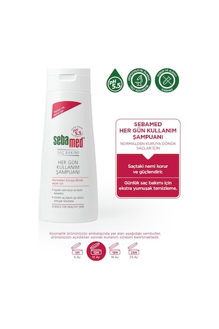 Sebamed Besleyici ve Onarıcı Etkili Normal ve  Kuru Saç Tiplerine Uygun Her Gün Kullanım Şampuan 200 ML