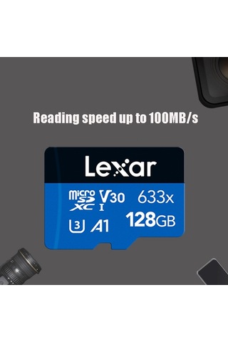 Sones Lexar 633x 128gb Yüksek Hızlı Sürüş Kaydedici Özel Tf Kartlı Cep Telefonu Hafıza Kartı