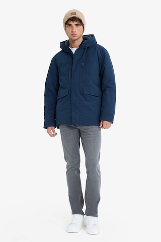 Defacto Su İtici Regular Fit Kapüşonlu Fermuarlı İç Cepli Cebi Pelüşlü Mont E9248ax25wnnv175 Lacivert-nv175