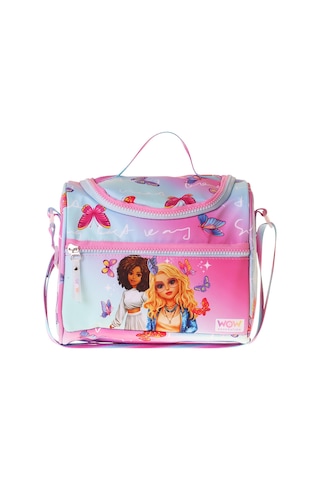 Wow Generation Kız Çocuk Butterfly Baskılı Isı Yalıtımlı Okul Beslenme Çantası Turkuaz - Pembe - W6076