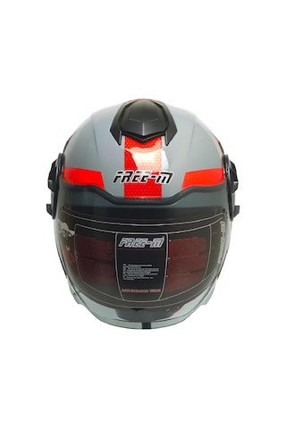 Motosiklet Yarım Kask Double Güneş Vizörlü Siyah Ece Sertifikalı Abs Material Motorcu Kaskı Bold Çok Renkli