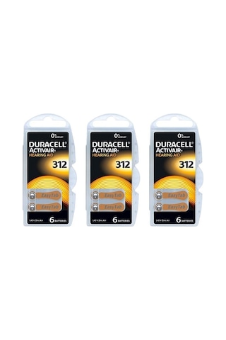 Duracell Activair PR41 312 Numara İşitme Cihazı Pili 6 x 3'lü