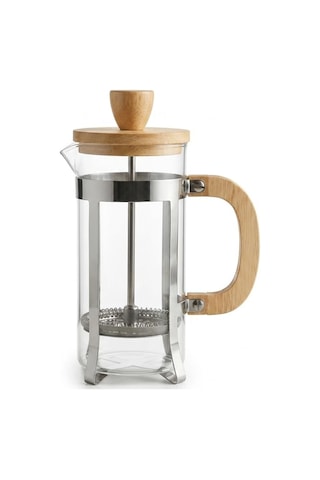 350 Ml French Press Kahve Ve Bitki Çayı Demliği - Paslanmaz Çelik İç Yapı, Akasya Veya Bambu Ahşap Detay Seçene Çok Renkli