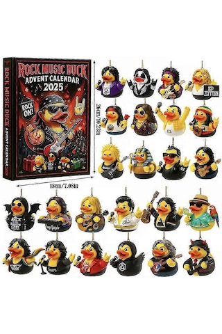2025 Rock Müzik Ördek Advent Takvimi Akrilik 3d Olmayan