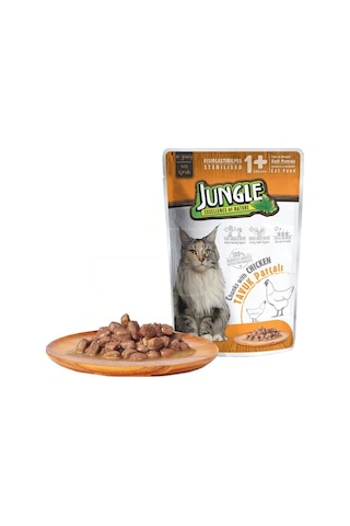 Jungle Tavuk Etli Gravy Pouch Kısırlaştırılmış Yetişkin Kedi Yaş Maması 100 G