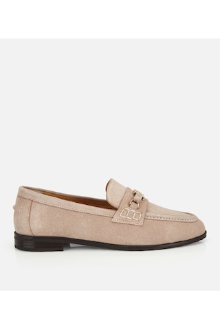 Hotiç Kadın Süet Deri Bej Toka Detaylı Klasik Loafer 01ayh321310a310 01ayh321310a310 Bej