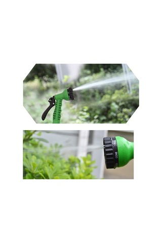 Besthome1 30 Metre Genişletilebilir Yüksek Basınçlı Turuncu Hortum - Bahçe Araç Yıkama Seti Turuncu