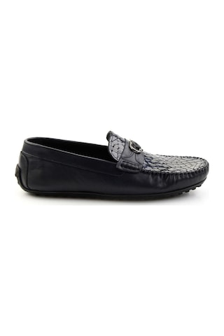 Bambi Lacivert Leather Erkek Loafer Ayakkabı E01757714803 Lacivert