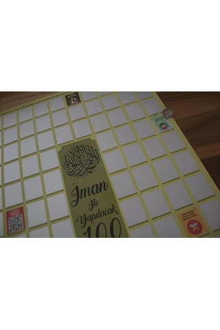 İman İle Yapılacak 100 Şey Kazıkazan Poster Kazınabilir Poster