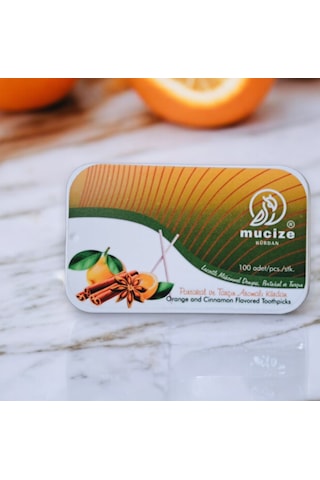 Mucize Portakal-tarçın Aromalı Kürdan Metal Kutu