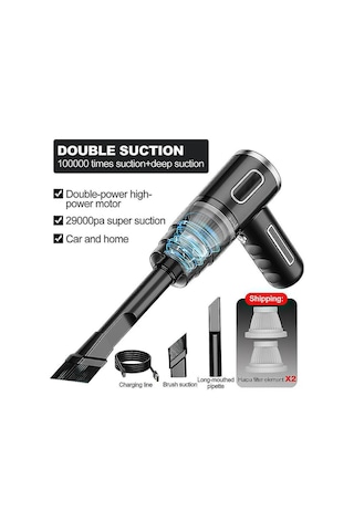 29000pa Güçlü Araba Elektrikli Süpürgesi Islak/kuru Kablosuz Güçlü Emiş El Tipi N3 29000pa-siyah Sjx
