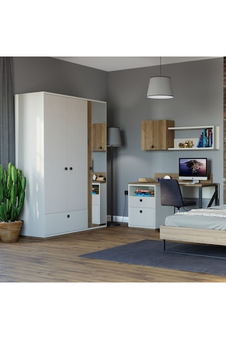 Meltem Kids Nove Genç Odası Üç Kapılı Dolap