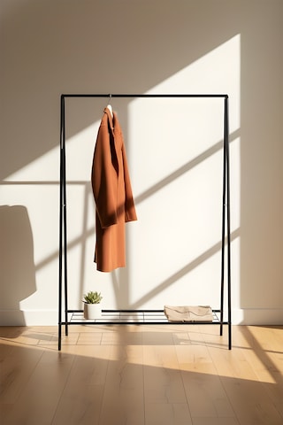 Oval Telli Siyah Butik Elbise Askılığı Konfeksiyon Askılık Siyah