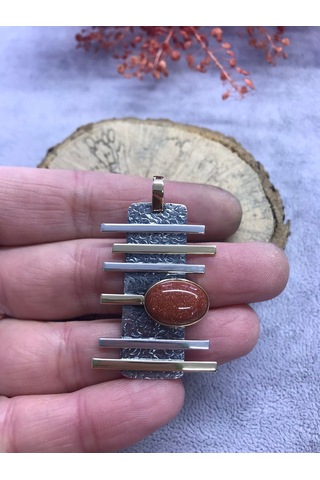 Nsa Gümüş Yıldız Taşı 925 Ayar Doğal Taş El İşi Gümüş Set