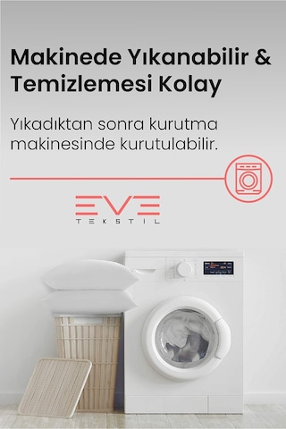 Eve Tekstil 10 adet Pollycotton Kılıflı Silikon Yastık