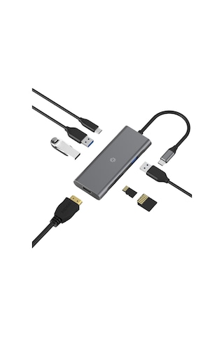 Frısby Fa-7712Tc Type-C / Usb 3.0-Hdmı-Kart Okuyucu Adaptör
