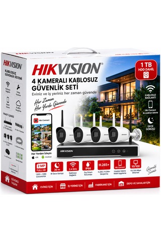 Hikvision Kablosuz Bullet Kamera 2 Mp Beyaz Renk Gece Görüş Ve 5x Zoom İle Tüm Mekanlar İçin