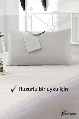 Vionel Home Pamuklu 2'li Yastık Kılıfı 50 x 70 Düz Gri