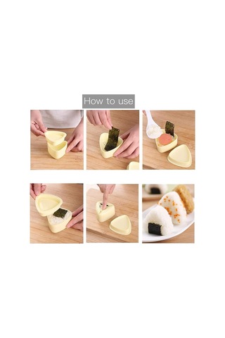 Pxcl Suşi Kalıbı, 2 Parça Suşi Kalıbı Seti, Kendin Yap Kalıp, Üçg Sarı