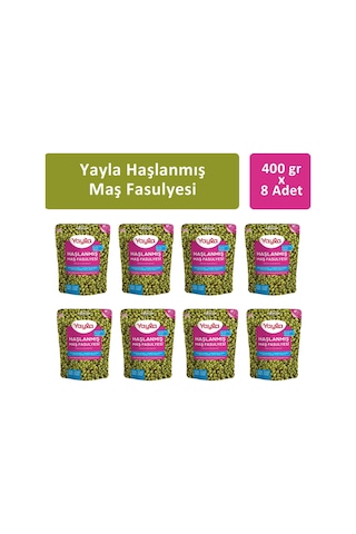 Yayla Haşlanmış Maş Fasulyesi 8 x 400 G