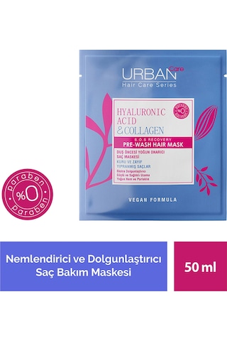 Urban Care Hyaluronic Acid ve Collagen Saç Bakım Maskesi 2 x 50 ML