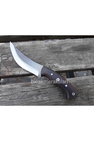 Eğri Ağız Av Kamp Bıçağı 4116 Çelik 25 CM Çok Renkli