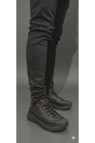 Voyager Lastik Bağlı Kanat Baskı Model Kısa Boğazlı Erkek Bot M434 Siyah Kahve