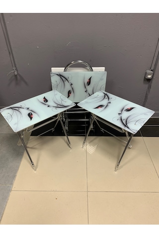 Camlı Çanta Sehpa, Sehpa, Zigon, 4lü Zigon, Çanta Sehpa-nilüfer