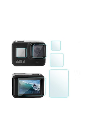 Ayex Hero 8 Temperli Cam Ekran Koruyucu Gopro Hero 8 Uyumlu