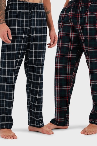 Buratti Pamuklu Regular Fit Normal Bel Düz Paça Cepli 2'Li Paket Erkek Pijama Altı 6574003S2 Lacivert-Yeşil
