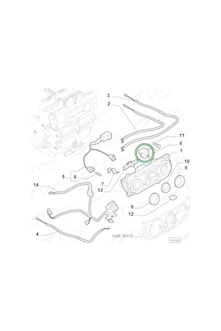 Palio Kalorifer Kontrol Anahtarı Ayar Düğmesi Fiat Albea - 7082589 - 5893935 - B837 12v