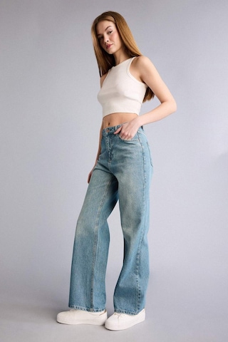 Defacto 90s Wıde Leg Yüksek Bel Jean Pantolon H5413ax26hsnm28 Mavi-nm28
