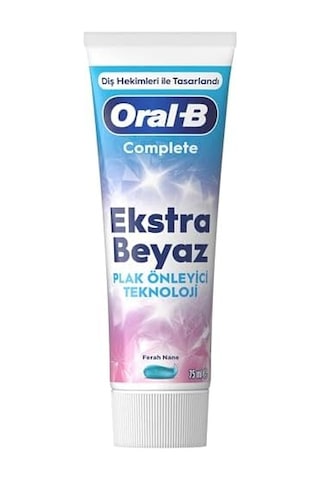 Oral-b Tam Ekstra Beyaz Diş Macunu 75 Mililitre Ağız Kokusu Önleyici