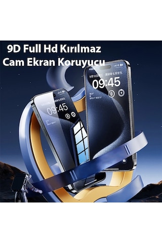 Ally iPhone Uyumlu 15 Pro Full Hd Kırılmaz Cam Ekran Koruyucu- 5775