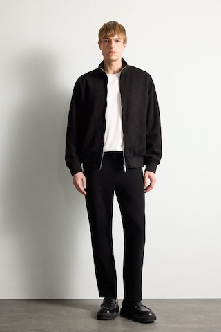 Defacto Ultra Yumuşak Slim Fit Dik Yaka Astarlı Fermuarlı Cepli Süet Mevsimlik Mont D1524ax26aubk27 Siyah-bk27