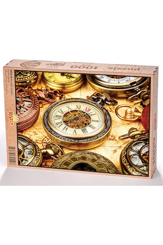 King Of Puzzle Köstekli Saatler Ahşap Puzzle 1000 Parça