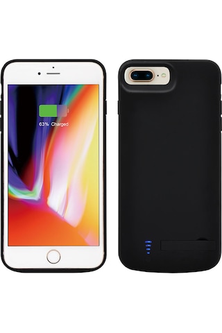 Apple Uyumlu iPhone 6 Plus Zore 6000 Mah Şarjlı Kılıf Siyah
